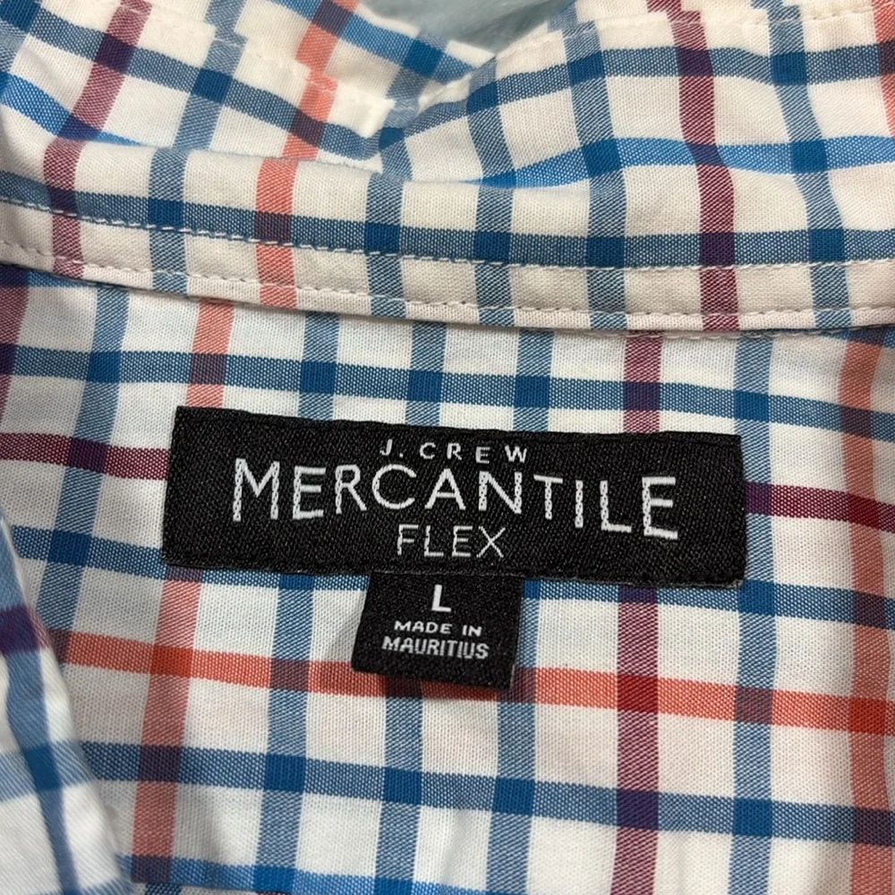 J. Crew Mercantile Flex Plaid Button Down Shirt sz L
